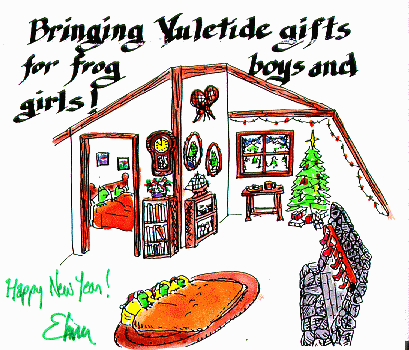 yuletide frogs